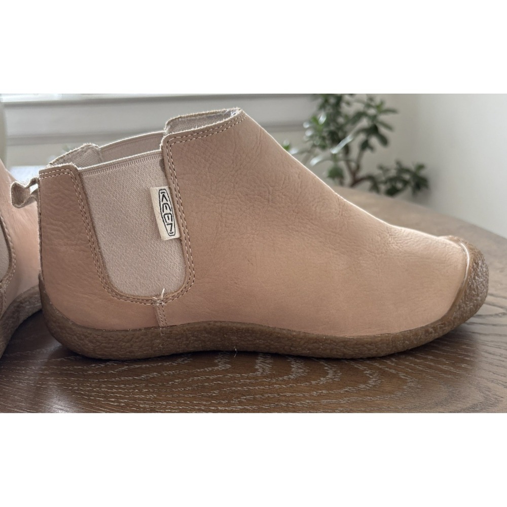 KEEN Mosey Chelsea‎ Leather Ankle Boots Tan Beige 1026453 Womens 8.5
